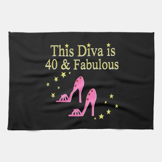 40 EN FANTASTISCH ROZE SCHOEN QUEEN DESIGN THEEDOEK (Horizontaal)
