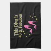 40 EN FANTASTISCH ROZE SCHOEN QUEEN DESIGN THEEDOEK (Verticaal)