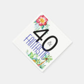 40 en Fantastisch Tropisch 40ste Verjaardagsfeest Servet (Hoek)