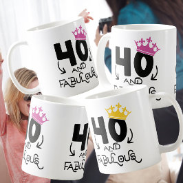 40 en fantastische 40e verjaardag viering koffiemok