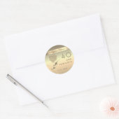 40 en fantastische, elegante gouden Rozen bloem Ronde Sticker (Envelop)