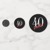 40 en fantastische luxe Black Marble verjaardag Confetti (Achterkanten)