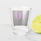 40 en fantastische Neon Pink Verjaardagsfeestje Fa Shot Glas (Achterkant)