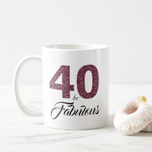 40 en fantastische Paarse glitter 40e verjaardag Koffiemok