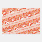 40 en fantastische, retro heldere perzik inpakpapier vel (Voorkant 2)