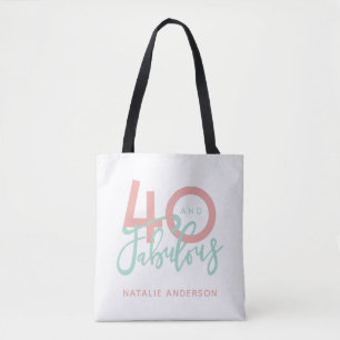 40 en fantastische roze verjaardagsfeestje canvas  tote bag