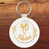 40 en fantastische verjaardagsballonnen sleutelhanger (Achterkant)