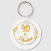 40 en fantastische verjaardagsballonnen sleutelhanger (Achterkant)