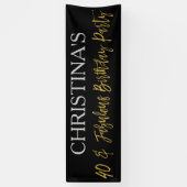 40 en fantastische verjaardagsbanner spandoek (Verticaal)