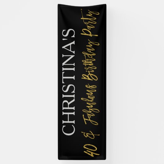 40 en fantastische verjaardagsbanner spandoek (Verticaal)