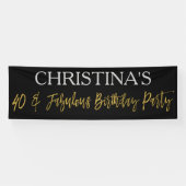 40 en fantastische verjaardagsbanner spandoek (Horizontaal)