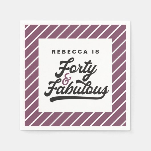 40 en fantastische verjaardagsfeestje servetten (Voorkant)