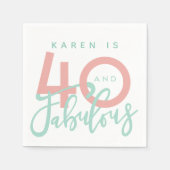 40 en fantastische verjaardagsfeestje servetten (Voorkant)