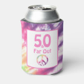 40 en Far Out Cool Groovy Tie Dye 40th Verjaardag Blikjeskoeler (Blikje Achterkant)