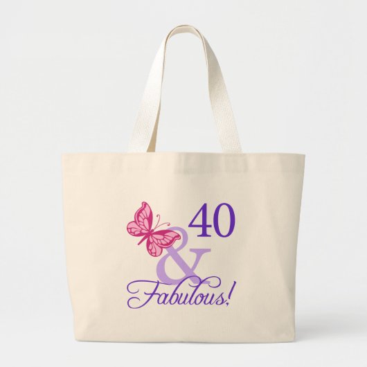 40 en feestdag grote tote bag (Voorkant)