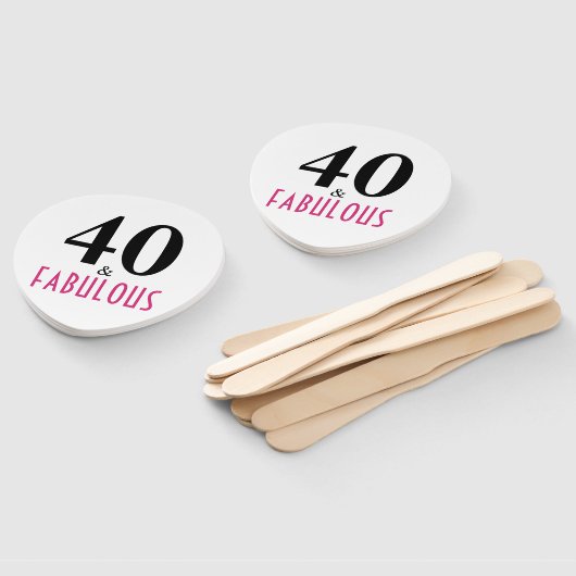 40 en feestdag handwaaier (Niet-gemonteerd)