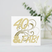 40 en feestdag kaart (Staand voorkant)