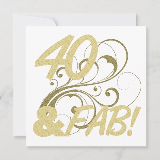 40 en feestdag kaart (Voorkant)