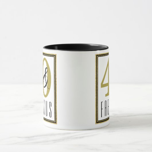 40- en feestdag mok (Midden)