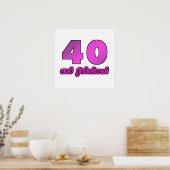 40 en feestdag poster (Keuken)
