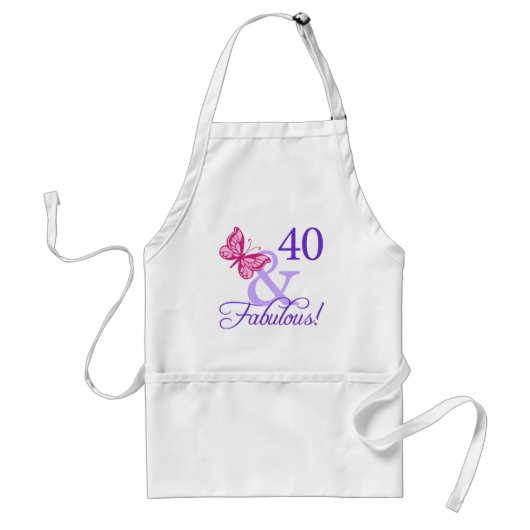 40 en feestdag standaard schort (Voorkant)