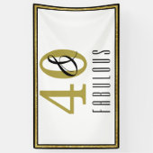 40- en feestelijke feestdag spandoek (Verticaal)