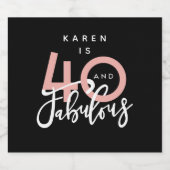 40 en geweldig bier etiket (Enkel label)