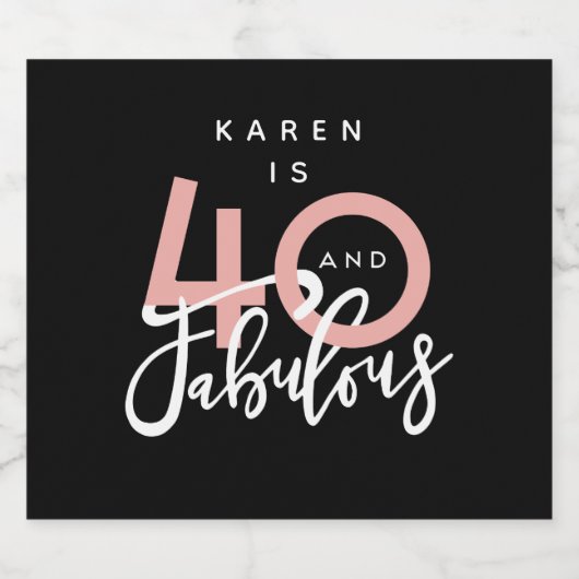 40 en geweldig bier etiket (Enkel label)