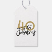 40 en geweldig cadeaulabel (Voorkant)