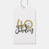 40 en geweldig cadeaulabel (Achterkant)