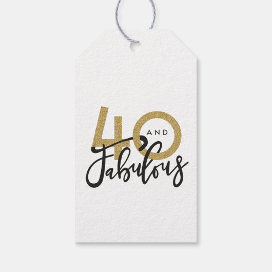 40 en geweldig cadeaulabel (Achterkant)
