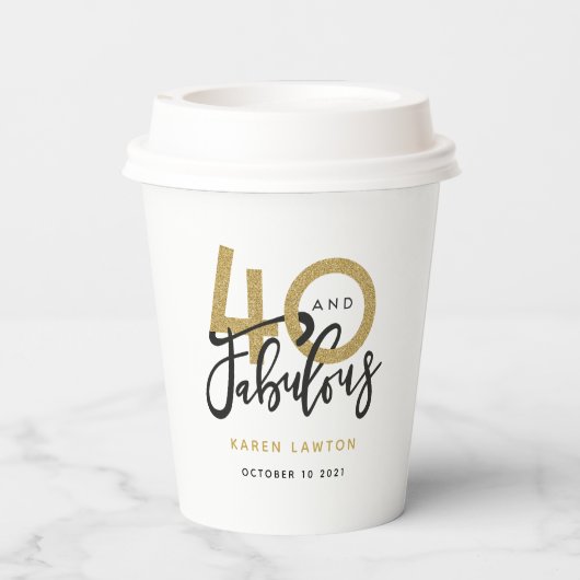 40 en geweldig papieren bekers (Achterkant)
