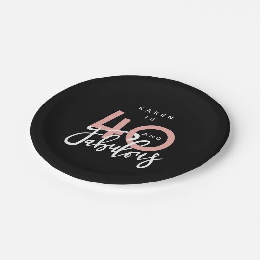 40 en geweldig papieren bordje (Gekanteld)