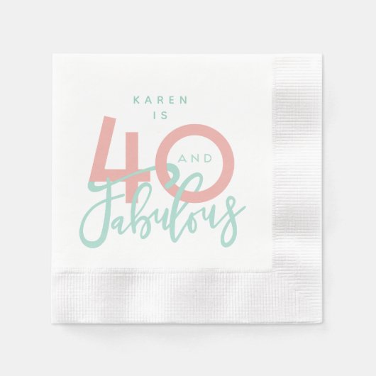 40 en geweldig servet (Voorkant)