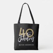 40 en geweldig tote bag (Achterkant)