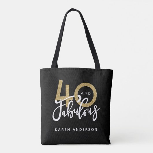 40 en geweldig tote bag (Achterkant)