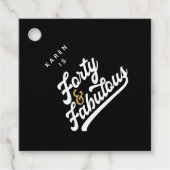 40 en geweldig zwart-wit bedankjes labels (Voorkant)