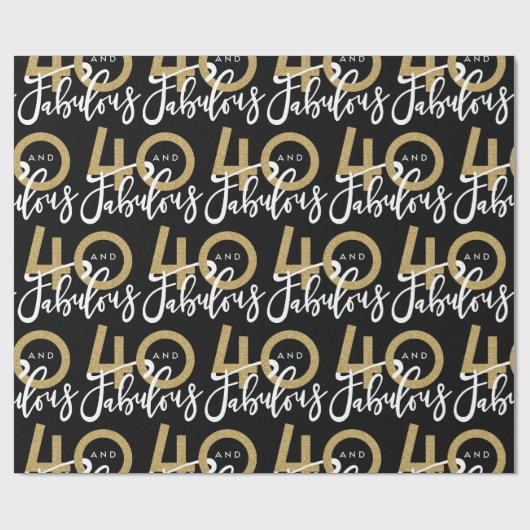 40 en geweldige cadeauomslag cadeaupapier (Vlak)