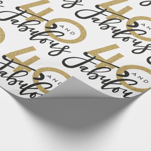 40 en geweldige cadeauomslag cadeaupapier (Hoek)