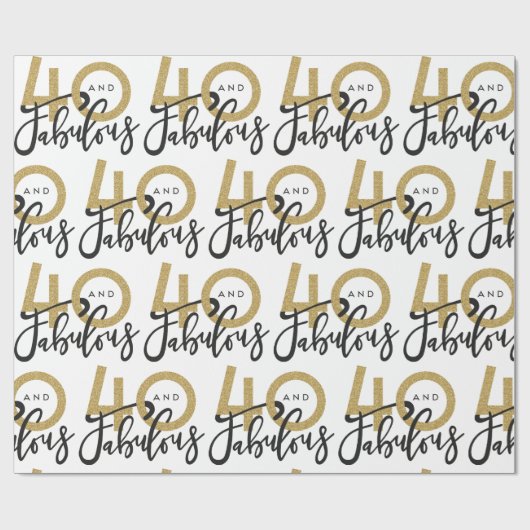 40 en geweldige cadeauomslag cadeaupapier (Vlak)