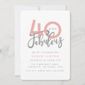 40 en geweldige uitnodiging voor verjaardagsfeestj (Voorkant)