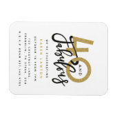 40 en geweldige uitnodiging voor verjaardagsfeestj magneet (Horizontaal)