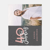 40 en geweldige verjaardagfoto fleece deken (Voorkant)