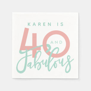40 en geweldige verjaardagsfeestjes servet