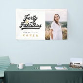 40 en geweldige verjaardagsfotobanner spandoek (Beurs)