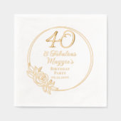 40 en het fantastische 40e verjaardagsfeest folie servetten (Voorkant)