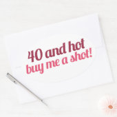 40 en HOT Ovale Sticker (Envelop)