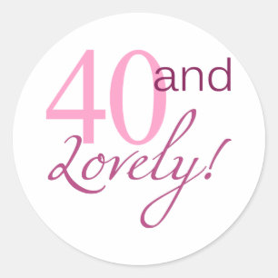 40 en liefdevolle Birthday Gifts Ronde Sticker