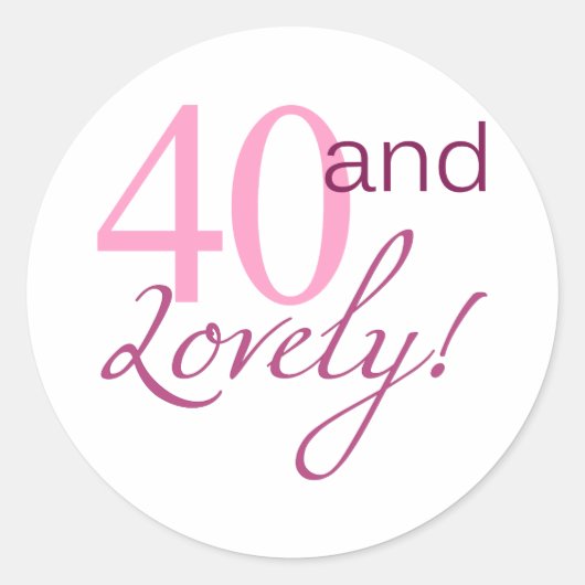 40 en liefdevolle Birthday Gifts Ronde Sticker (Voorkant)