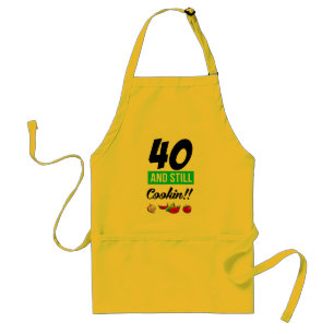 40 en nog steeds Cookin Standaard Schort